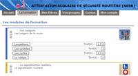 Page d'accueil pour les élèves